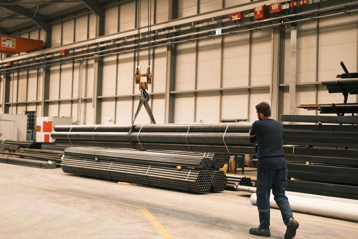 Steel processing and shipping line