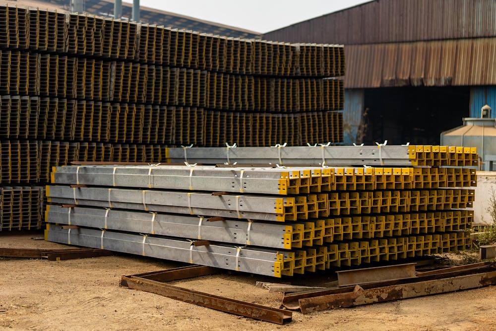 Heavy steel plate stack